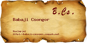 Babaji Csongor névjegykártya
